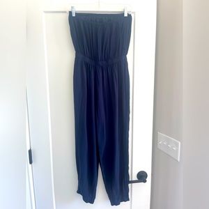 Strapless Navy Blue Jumpsuit